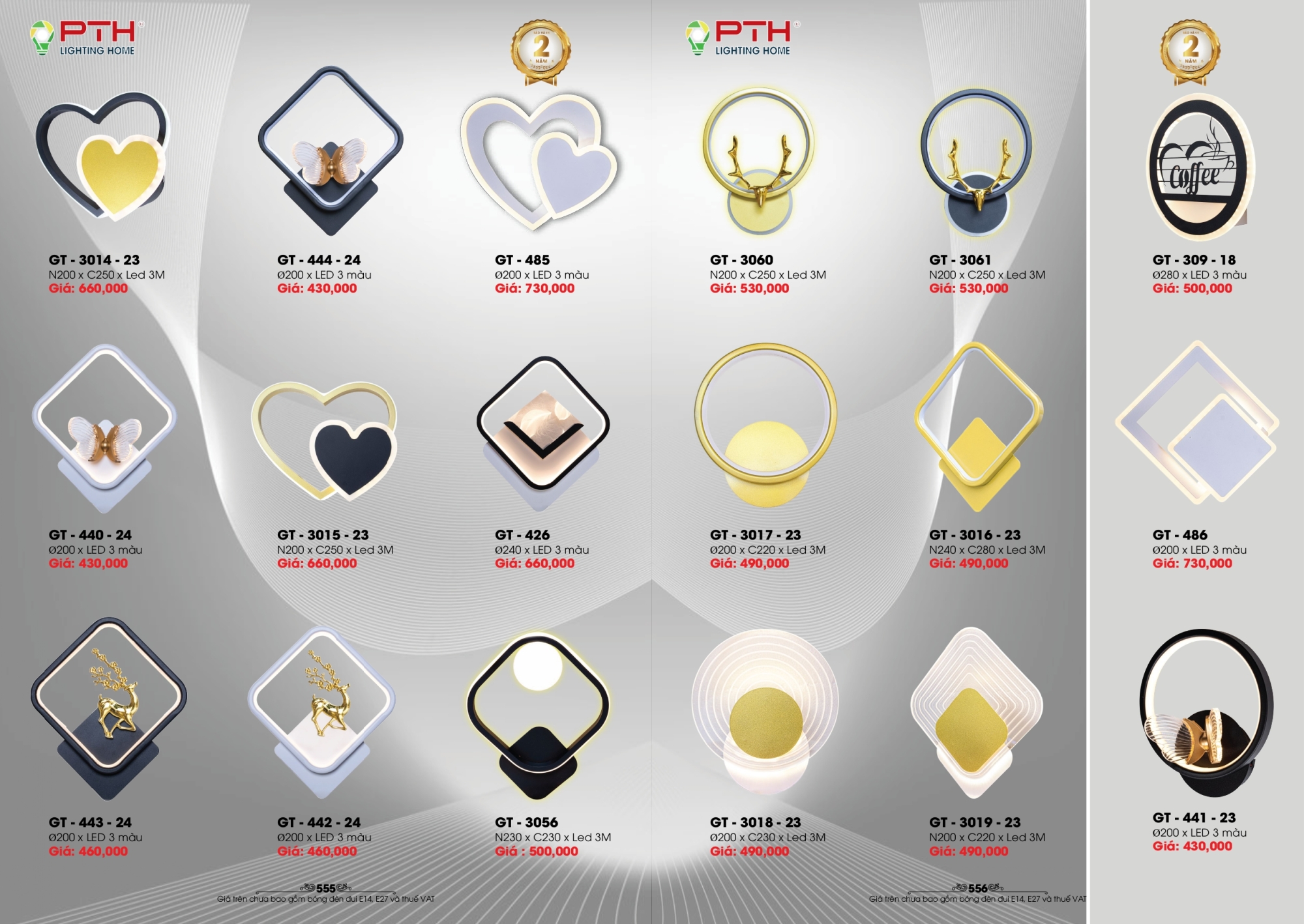 Bảng giá đèn trang trí PTH Lighting Home 2026